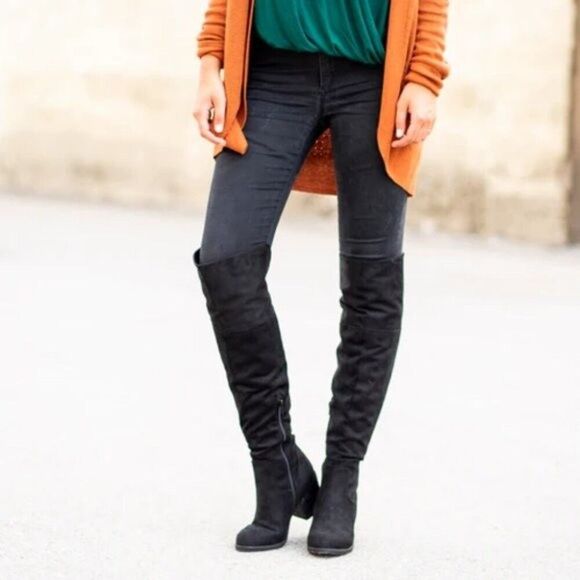 Journee Collection Sana Taupe Over the Knee Boots size 9 - Picture 10 of 10